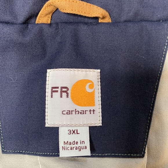 3XL Regular Carhartt Workwear FR Vest for Men, Quick Duck Insulated, Navy - Picture 16 of 16